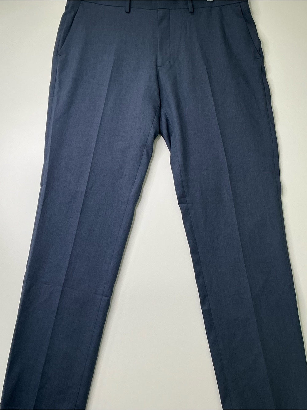 Haggar Men's Straight Fit Dress Pants Blue Size 36x32 Slim Fit Preowned
